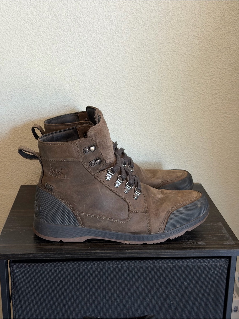 Sorel Ankeny II Mens Waterproof Hiking Boots Size 11 Brown Leather NM3826-245